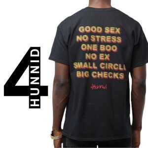 4Hunnid Men’s Good Sex No Stress…Short Sleeve Tee - Size L‎